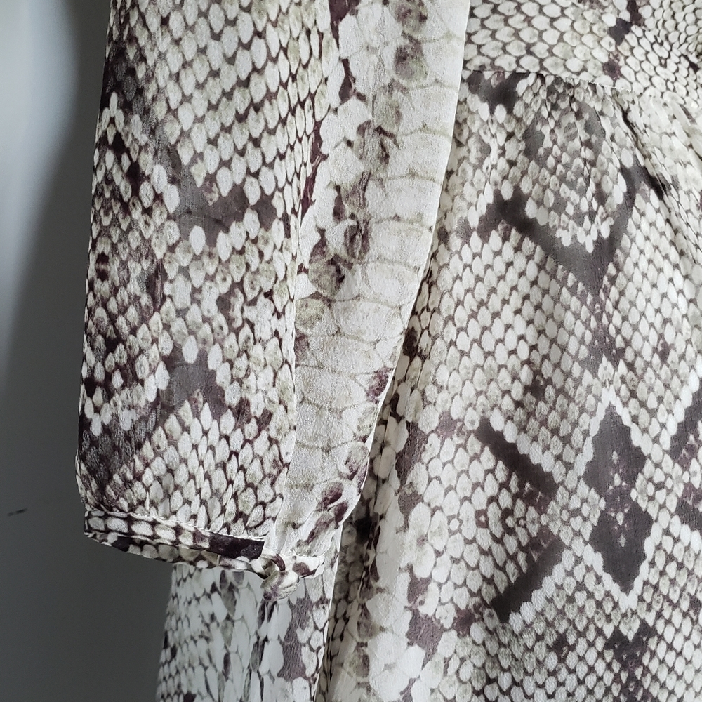 J. Crew Collection 99214 Silk Python Snake Print … - image 5